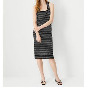 NEW Ann Taylor Striped Square Neck Sweater Dress